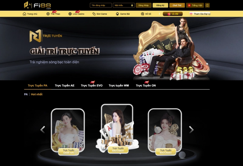 Fi88 3 Sảnh casino live Fi88 với dealer thật