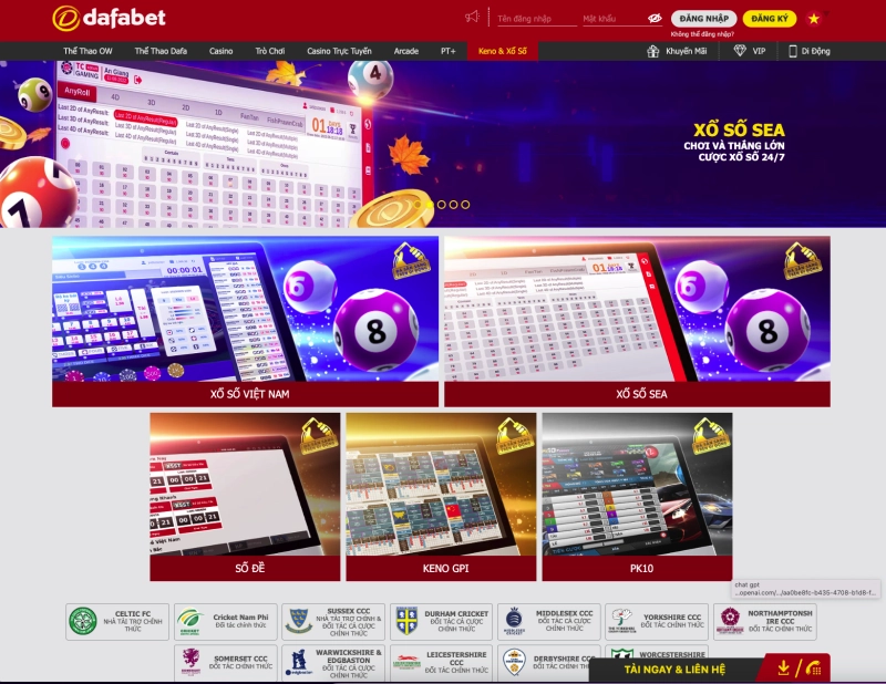 Dafabet 2 Giao diện trang chủ Dafabet