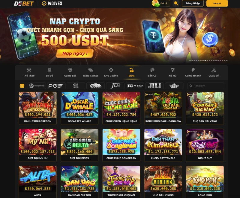 DEBET 5 Kho game slots đa dạng tại DEBET