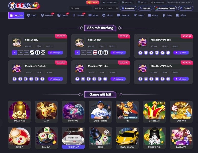 EE88 3 Kho game đa dạng tại EE88