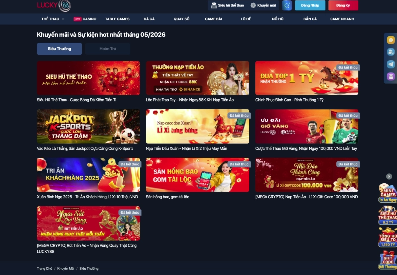 Lucky88 5 Chương trình bonus chào mừng 148% tại Lucky88