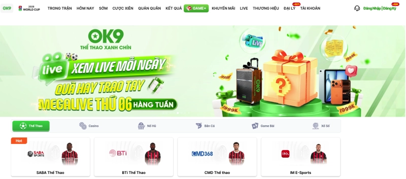 Kho game đa dạng tại OK9
