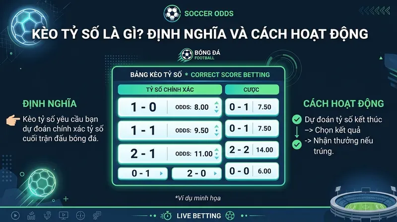 Kèo Tỷ Số Là Gì? Cách Soi Kèo Chính Xác Nhất 1 Kèo Tỷ Số Là Gì? Định Nghĩa Và Cách Hoạt Động