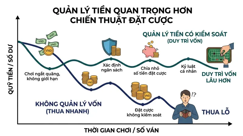 Tại Sao Quản Lý Tiền Quan Trọng Hơn Chiến Thuật Đặt Cược?