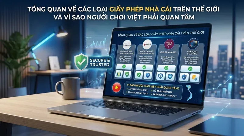 Tổng quan về các loại giấy phép nhà cái hiện nay 22 Tổng quan về các loại giấy phép nhà cái trên thế giới và vì sao người chơi Việt phải quan tâm