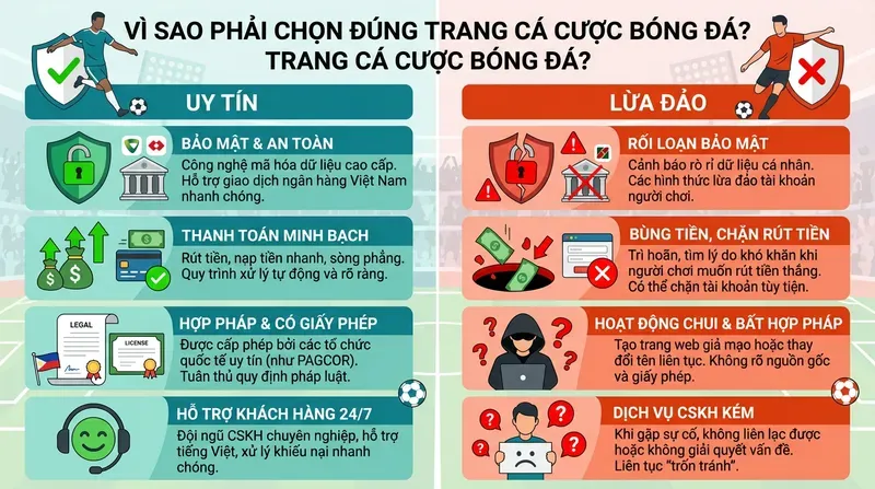 Vì Sao Phải Chọn Đúng Trang Cá Cược Bóng Đá?