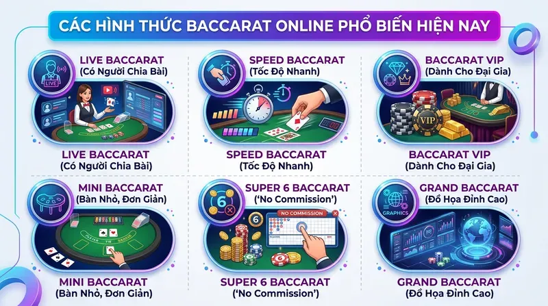 Top 10 Baccarat Online Uy Tín Nhất Hiện Nay 9 Các Hình Thức Baccarat Online Phổ Biến Hiện Nay