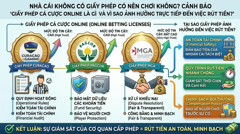 MAN88 2 Giấy phép cá cược online là gì và vì sao ảnh hưởng trực tiếp đến việc rút tiền?