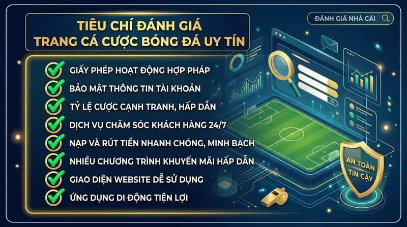 Tiêu Chí Đánh Giá Trang Cá Cược Bóng Đá Uy Tín