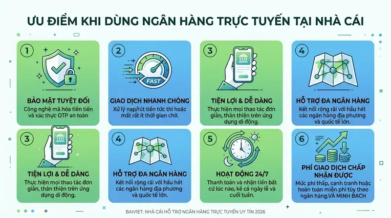 Ưu Điểm Khi Dùng Ngân Hàng Trực Tuyến Tại Nhà Cái