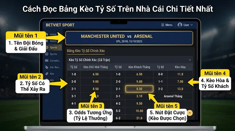 Kèo Tỷ Số Là Gì? Cách Soi Kèo Chính Xác Nhất 3 Cách Đọc Bảng Kèo Tỷ Số Trên Nhà Cái Chi Tiết Nhất