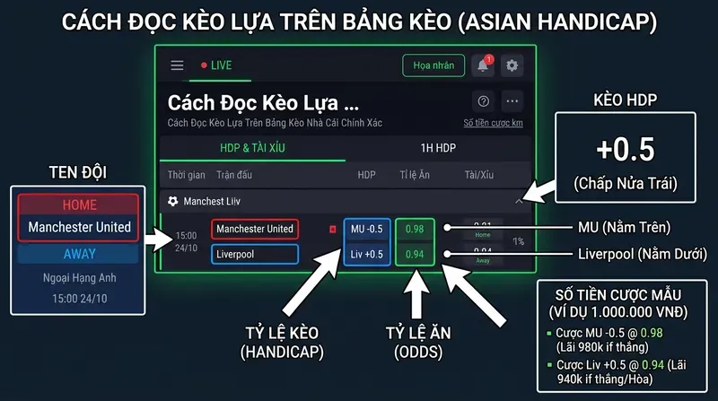 Kèo Lựa Là Gì? Hướng Dẫn Chi Tiết Cho Người Mới 3 Cách Đọc Kèo Lựa Trên Bảng Kèo Nhà Cái Chính Xác