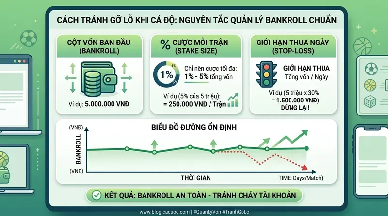 Cách Tránh Gỡ Lỗ Khi Cá Độ: Nguyên Tắc Quản Lý Bankroll Chuẩn