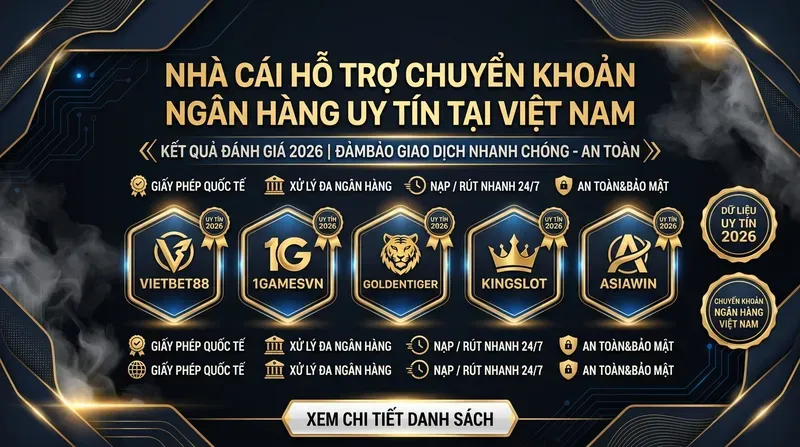 Danh Sách Nhà Cái Hỗ Trợ Chuyển Khoản Ngân Hàng Uy Tín Tại Việt Nam