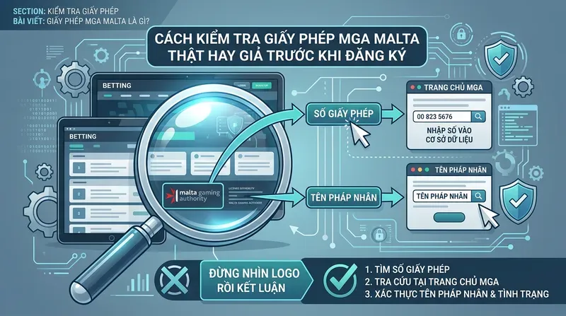 BET88 4 Cách kiểm tra giấy phép MGA Malta thật hay giả trước khi đăng ký