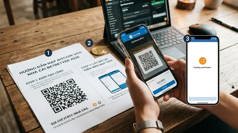 SV88 4 Hướng dẫn nạp tiền bằng Bitcoin vào nhà cái từng bước chi tiết