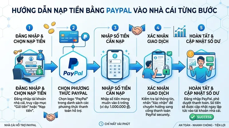 Hướng Dẫn Nạp Tiền Bằng PayPal Vào Nhà Cái Từng Bước