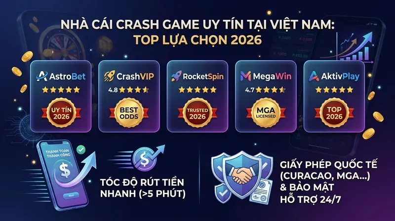 Crash Game Là Gì? Luật Chơi, Cách Thắng Tiền Thật & Ds Web Chơi Crash Game Uy Tín 11 Nhà Cái Crash Game Uy Tín Tại Việt Nam: Top Lựa Chọn 2026