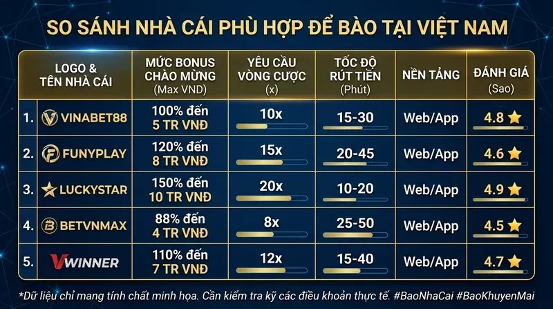 Nhà Cái Nào Phù Hợp Nhất Để Bào Tại Việt Nam?