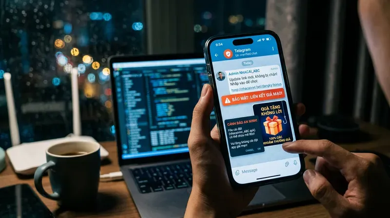 Các bẫy phổ biến tại Việt Nam: link giả, app giả, Telegram giả mạo và bonus bẫy