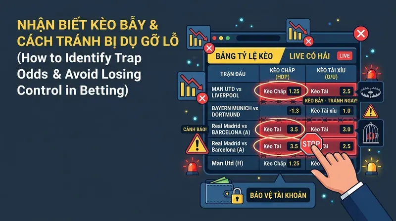 Nhận Biết Kèo Bẫy Nhà Cái Và Cách Tránh Bị Dụ Gỡ Lỗ