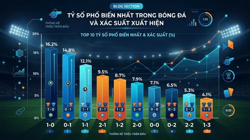Kèo Tỷ Số Là Gì? Cách Soi Kèo Chính Xác Nhất 5 Tỷ Số Phổ Biến Nhất Trong Bóng Đá Và Xác Suất Xuất Hiện