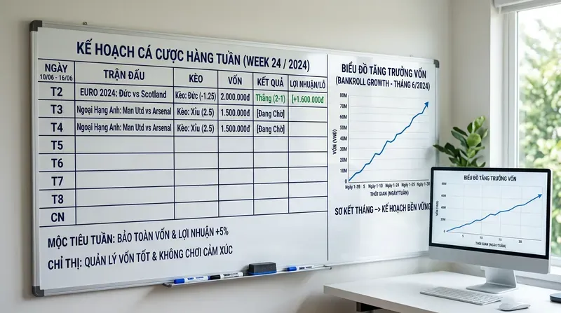 Cách Chơi Cá Cược Không Cháy Tài Khoản Hiệu Quả 6 Lập Kế Hoạch Cá Cược Theo Tuần Và Tháng — Hệ Thống Bền Vững