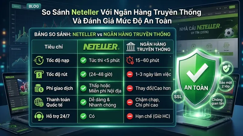 1xbet 6 So Sánh Neteller Với Ngân Hàng Truyền Thống Và Đánh Giá Mức Độ An Toàn
