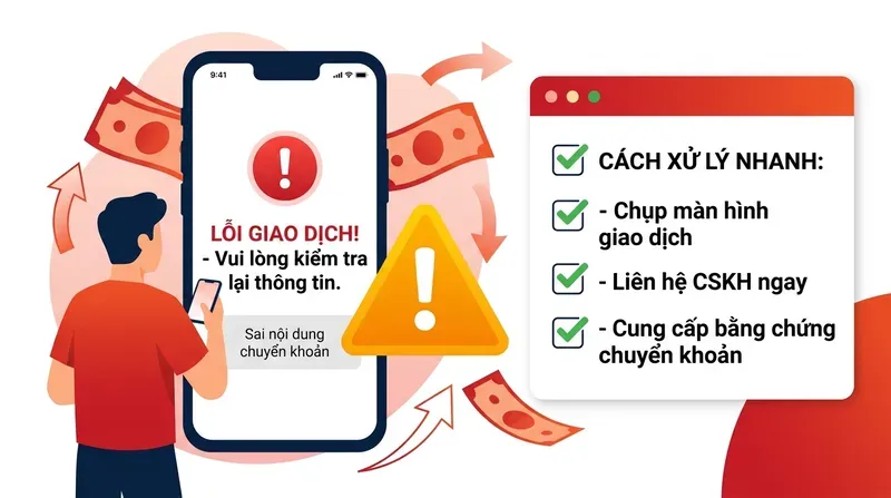 Các Lỗi Thường Gặp Khi Dùng Chuyển Khoản Ngân Hàng Và Cách Xử Lý