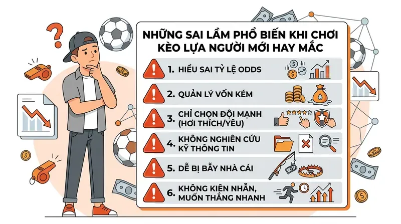 Kèo Lựa Là Gì? Hướng Dẫn Chi Tiết Cho Người Mới 7 Những Sai Lầm Phổ Biến Khi Chơi Kèo Lựa Người Mới Hay Mắc