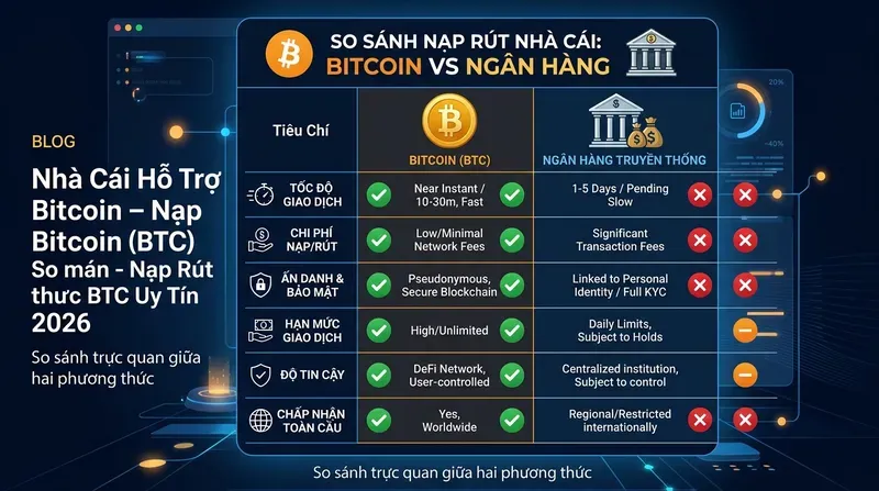 SV88 8 So sánh Bitcoin với ngân hàng truyền thống khi nạp rút nhà cái